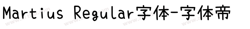 Martius Regular字体字体转换